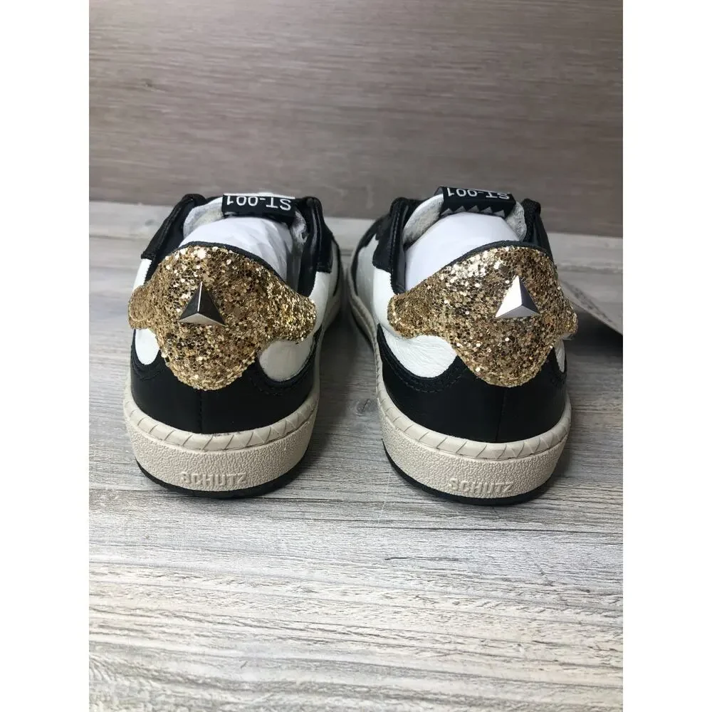 Schutz Women's ST-BOLD Leather Sneakers size 9.5 shoes low top